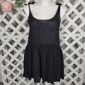 Kimchi Blue Black Tie Shoulder Babydoll Dress Size Medium